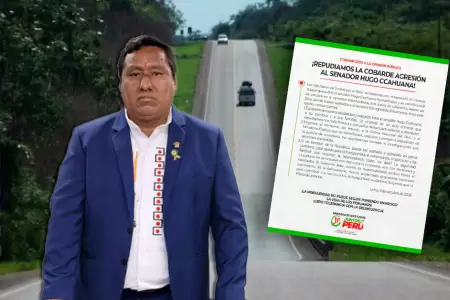 Senador denunci� ataque durante recorrido de fiscalizaci�n.