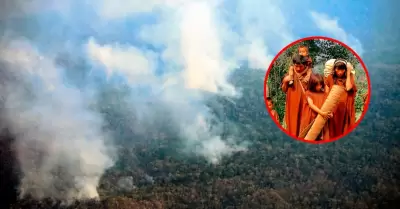 Comunidad ash�ninka corre peligro por incendios