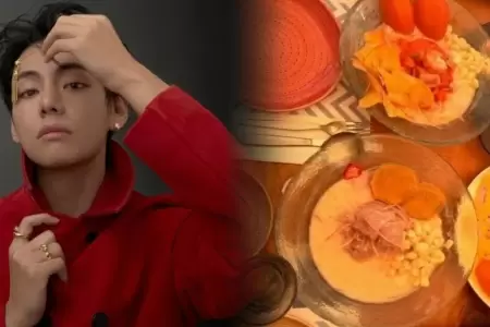 V de BTS y la comida peruana