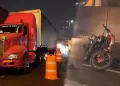 Tragedia en el R�mac: Choque entre tr�iler y motocicleta dej� una mujer fallecida y un herido