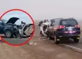 Tragedia en Ica: choque frontal entre dos autos deja al menos cinco fallecidos en la Panamericana Sur