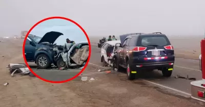 Accidente en Ica: cinco muertos tras choque de veh�culos.