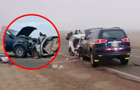 Accidente en Ica: cinco muertos tras choque de veh�culos.