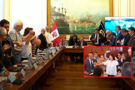 Senadora interrumpi� la sesi�n para realizar breve gesto.