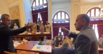 Revelan nuevas im�genes de la fuerte pelea en el Congreso