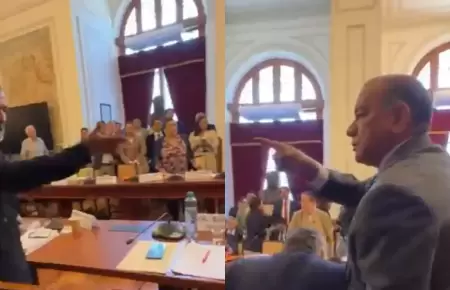 Revelan nuevas im�genes de la fuerte pelea en el Congreso