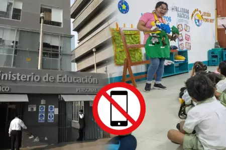 El Minedu oficializ� la medida que proh�be el uso de dispositivos m�viles.
