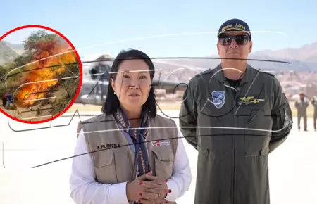 Keiko Fujimori supervisa acciones frente a incendios forestales en Cusco