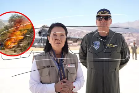 Keiko Fujimori supervisa acciones frente a incendios forestales en Cusco
