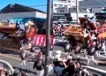 Tragedia en Jap�n: dos muertos y 16 heridos tras el vuelco de gigantescas carrozas durante tradicional festival