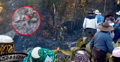 Pobladores encontraron cad�ver con graves quemaduras.