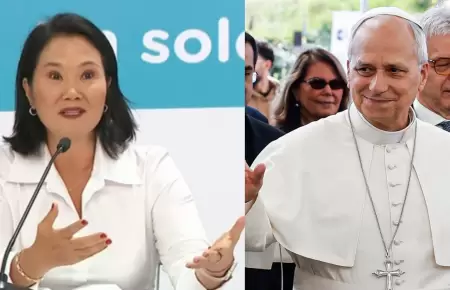 Keiko Fujimori se pronuncia por la llegada del papa Le�n XIV