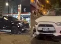 Miraflores: choque entre dos camionetas deja dos heridos y termina con la detenci�n de dos sujetos