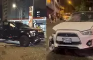 Miraflores: choque entre dos camionetas deja dos heridos y termina con la detención de dos sujetos