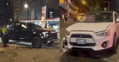 Accidente en Miraflores deja 2 heridos y 2 detenidos