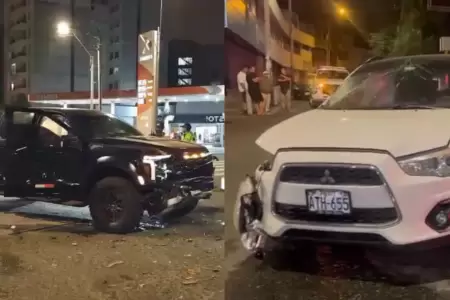 Accidente en Miraflores deja 2 heridos y 2 detenidos