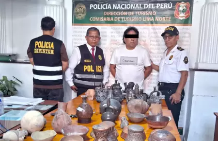 Polic�a Nacional decomisa alrededor de 50 objetos hist�ricos en Lince