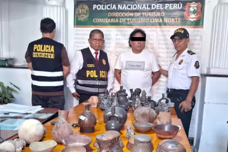 Polic�a Nacional decomisa alrededor de 50 objetos hist�ricos en Lince
