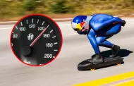 Joven español supera el récord mundial de velocidad sobre skate: más de 150km/h