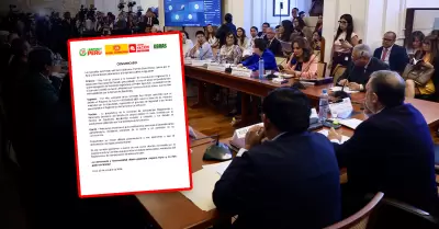 Bancadas solicitaron nueva convocatoria a la sesi�n.