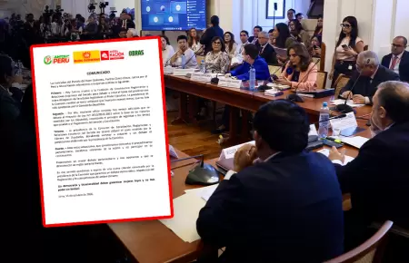 Bancadas solicitaron nueva convocatoria a la sesi�n.