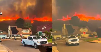 Un incendio forestal se extiende en el sur de California