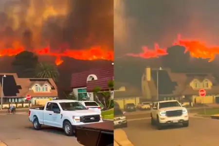 Un incendio forestal se extiende en el sur de California