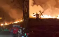 Incendio forestal de grandes proporciones moviliza a bomberos y pobladores en las afueras de Tarapoto
