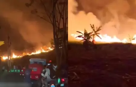 Incendio forestal genera alarma en Tarapoto