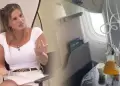 Alejandra Baigorria vive momentos de terror en pleno vuelo a Brasil por fallas t�cnicas en su avi�n