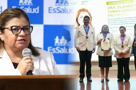 CMP condecora a Zulema Torres, presidenta de EsSalud.