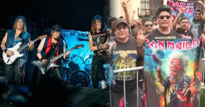 Cientos de fan�ticos esperan con emoci�n el concierto de la emblem�tica banda.