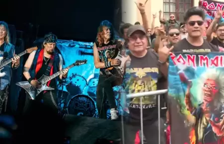 Cientos de fan�ticos esperan con emoci�n el concierto de la emblem�tica banda.