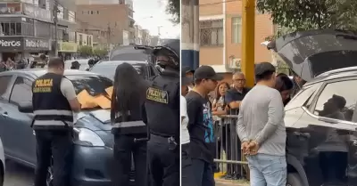 Detienen a seis polic�as Terna en Los Olivos por presunto robo de dinero a comer