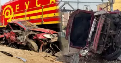 Accidente gener� gran congesti�n vehicular.