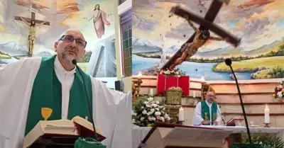 Sacerdote fallece tras caerle una cruz encima