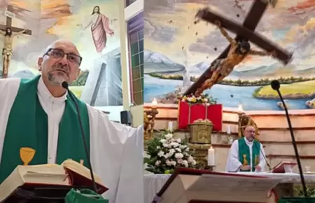 Sacerdote fallece tras caerle una cruz encima