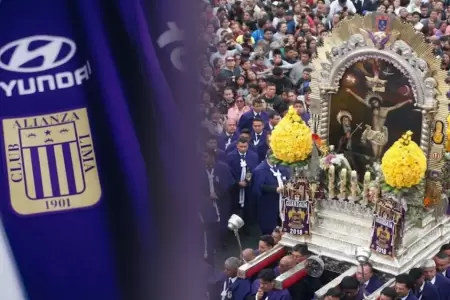 Alianza Lima en procesi�n del Se�or de los Milagros