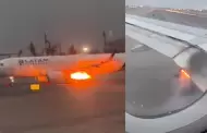 Ala de avión de LATAM se incendia antes de partir a Piura desde el aeropuerto Jorge Chávez: esto se sabe