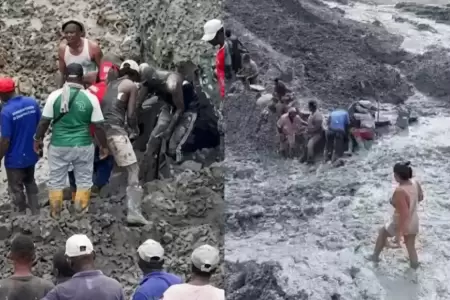 Derrumbe en mina de oro artesanal deja al menos 9 muertos