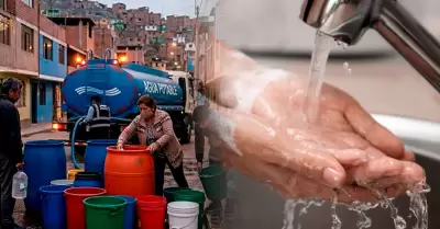 Programaci�n del corte de agua en Lima.