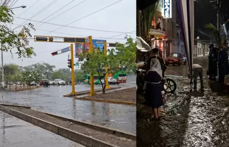 Lluvias de moderada a fuerte intensidad se registran en distintos puntos de Piur