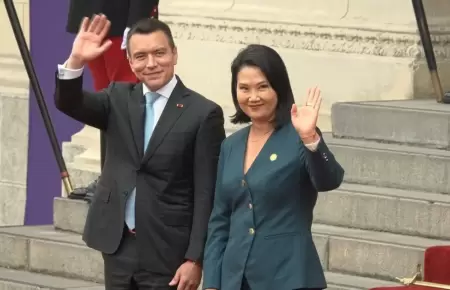 Keiko Fujimori recibe a presidente Daniel Noboa