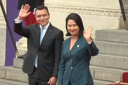 Keiko Fujimori recibe a presidente Daniel Noboa