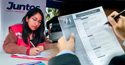 Oferta laboral del programa Juntos.
