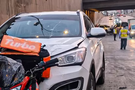 Accidente de tr�nsito en el bypass de Ceres Medio.