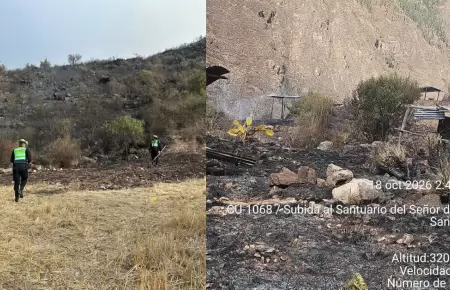 Detienen a hombre que provoc� incendio forestal cerca del Se�or de Huanca