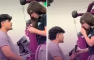 Joven confronta a su novio en el gimnasio por presunta infidelidad: "¿Encontró chats con otra?"