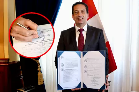 Presidente del Senado firm� la aut�grafa tras aprobaci�n.