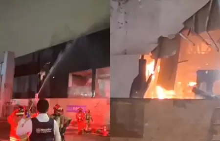 Incendio en el Jockey Plaza genera alarma